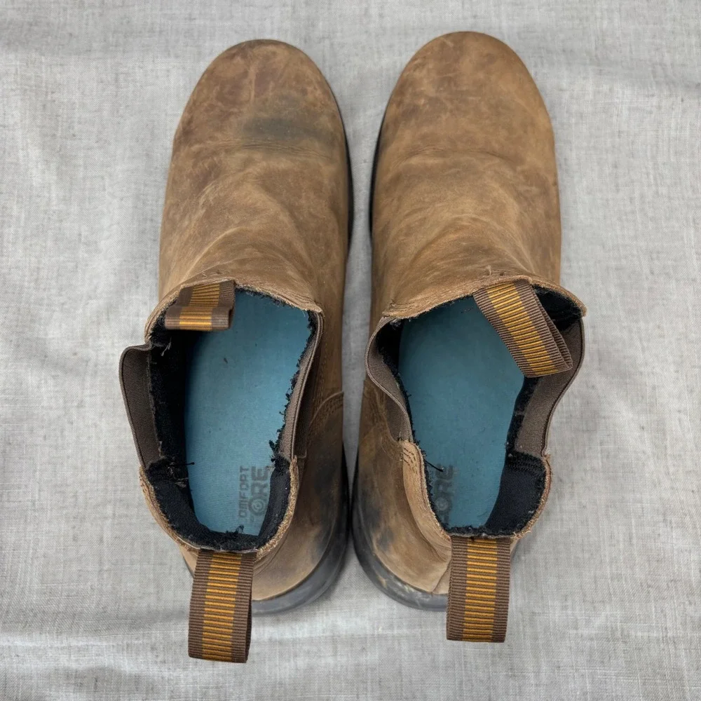 Georgia Boot LX Point Ultra CT Chelsea Work Boots Brown Leather Men's Size 13